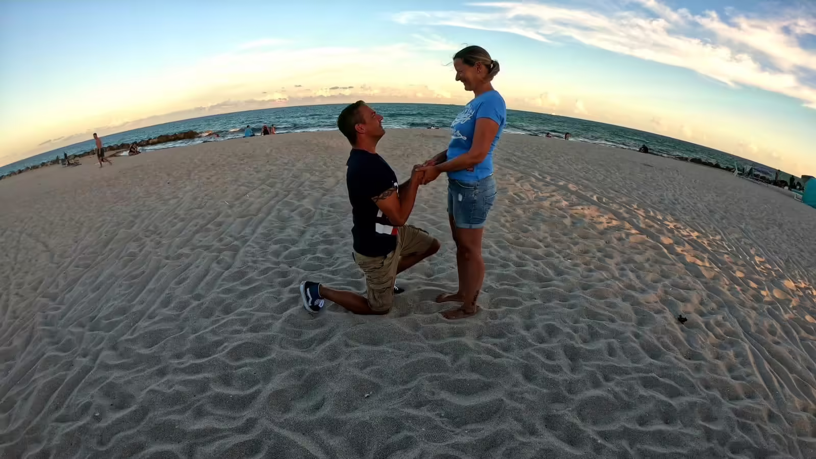 Heiratsantrag Jörg und Tanni Miami Beach